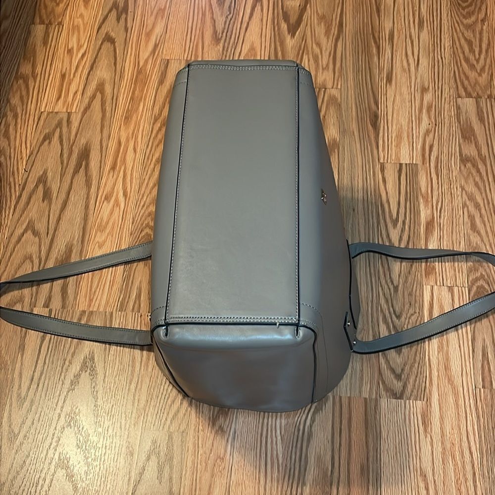Ivanka Trump SoHo Leather Tote, work bag, Grey Taupe, Lg - Picture 7 of 16
